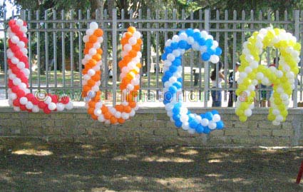 Allestimento con palloncini.